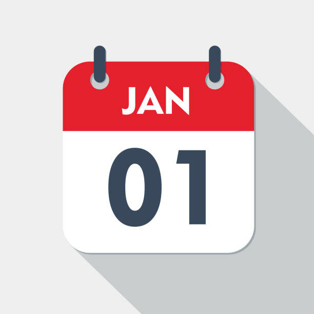 Daily calendar Icon - 1 January